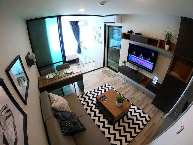 รูป ให้เช่า คอนโด The Cube Premium รามอินทรา34 พร้อมอยู่ + เครื่องซักผ้า  ( Line : @condo999 ) - รูปที่ 2/6
