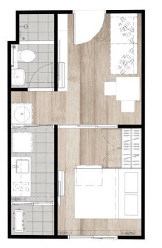 รูป ให้เช่า Notting Hill Sukhumvit 105 BTS แบริ่ง 400m ชั้น 7ห้องสวยมาก*มีเครื่องซักผ้า  - รูปที่ 8/8