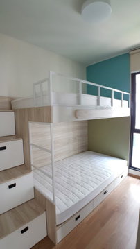 ให้เช่าคอนโด 2 ห้องนอน ใกล้ BTS แบริ่ง เพียง 600 เมตร - Unio Sukhumvit 72 แต่งสวย ห้องมุม วิวสวน