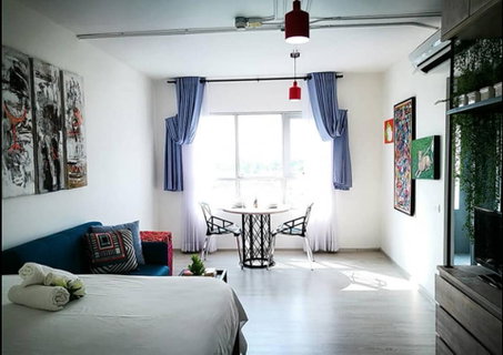 Studio Condo Aspire Sathorn Taksin, 7th floor, size 28.24 sqm. Brick zone