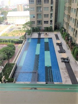 ขายคอนโด 1 ห้องนอน ลุมพินีปาร์ค ปิ่นเกล้า วิวสระว่ายน้ำ . ชั้น 10 เซ็นทรัลปิ่นเกล้า      ตึกบี