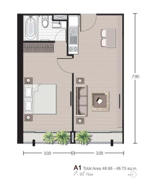 รูปภาพ1 Bedroom A1
