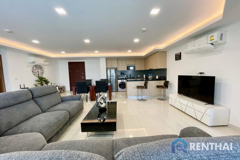 คอนโดพัทยาสไตล์รีสอร์ท 3 ห้องนอน 3 ห้องน้ำ ขนาด 125 ตร.ม. วิวสระว่ายน้ำ เฟอร์นิเจอร์ครบ ห้องขนาดใหญ่