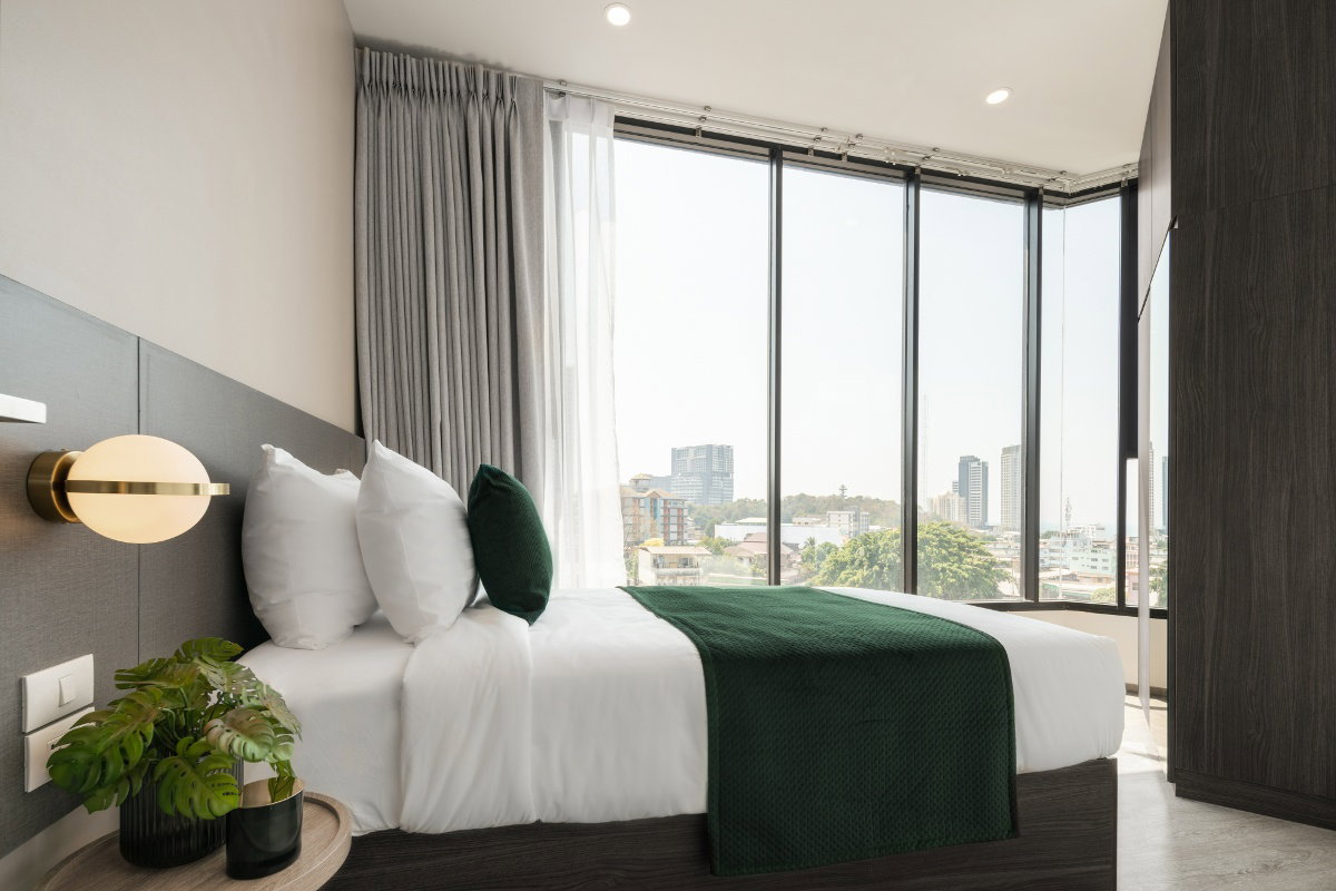 รูป ✅รับสัญญาระยะสั้น 𝐅𝐫𝐞𝐞 𝐰𝐢𝐟𝐢 ᯤ แฮมป์ตัน ศรีราชา Two Bedroom ห้องสวย แต่งครบ ✅ - รูปที่ 8/19