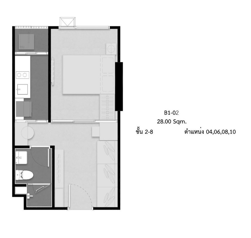 1 Bedroom floor plan
