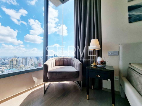 🔥🔥Best View Corner Room 1 Bed with Bathtub Super High Fl. 45+ MRT Sukhumvit 550 m. & BTS Asok 700 m. at The Esse Asoke Condo / For Rent