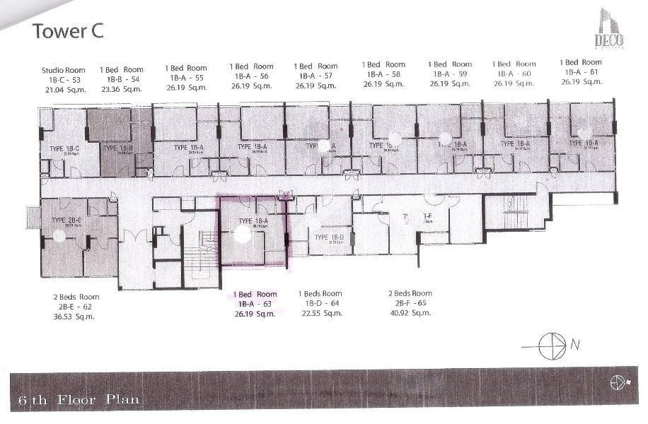 picture Deco condominium floor 5th BTS Bearing view - 15/17