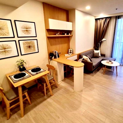 คอนโดให้เช่า : Tropical Style Room!!! (1B1B) One9Five Asoke -Rama 9  LineID : Habitant (With@ Ahead)