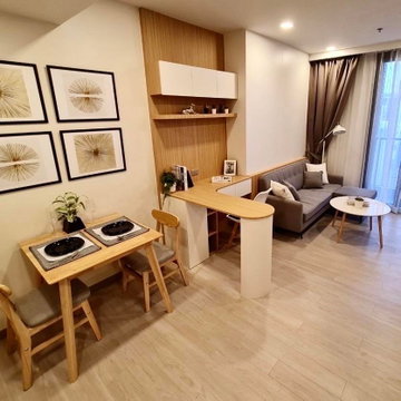 Tropical Style Room!!! (1B1B) One9Five Asoke -Rama 9 LineID : Habitant (With@ Ahead)