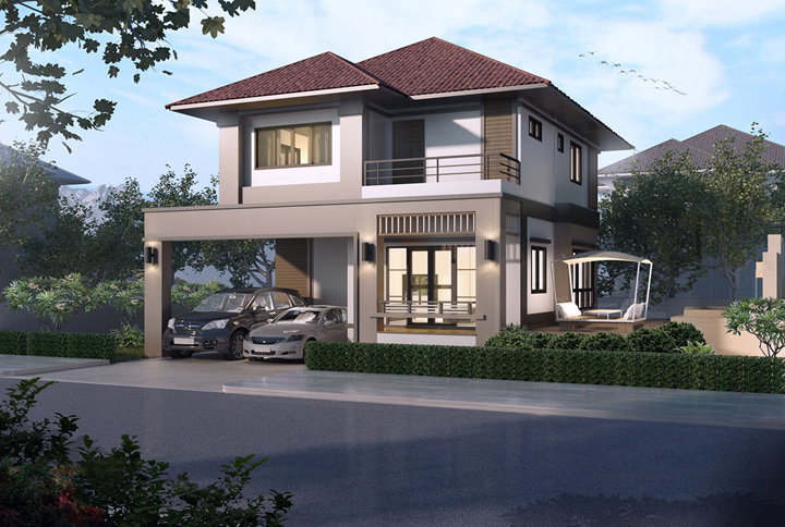รูปภาพบ้านเดี่ยว 2 ชั้นครึ่ง