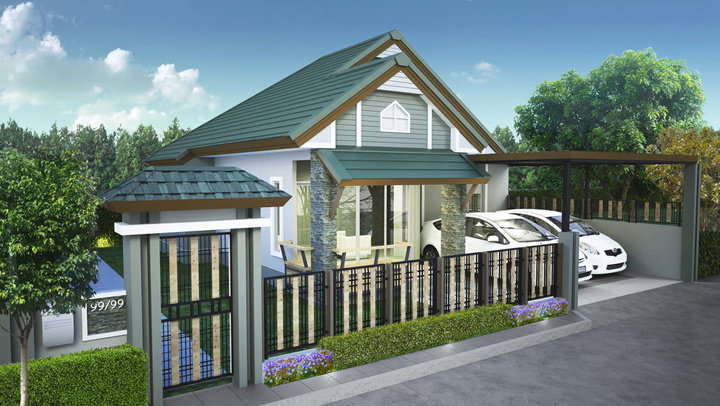 รูปภาพบ้านแฝดชั้นเดียว