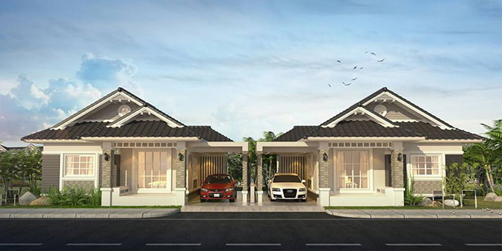รูปภาพบ้านแฝดชั้นเดียว