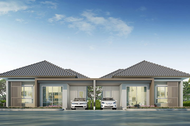 รูปภาพบ้านแฝด 1 ชั้น