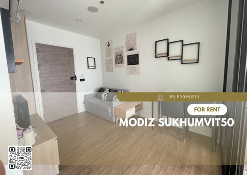 ให้เช่า📣 Modiz sukhumvit50📣 เฟอร์นิเจอร์ เครื่องใช้ไฟฟ้าครบ เดินทางสะดวกใกล้ BTS อ่อนนุช