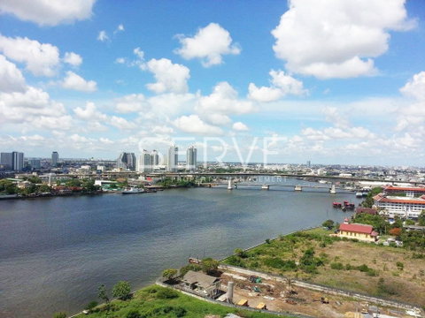 1 Bed Super High Fl 35+ River View Good Location BTS Krung Thon Buri 2.4 km. / For Sale-Supalai River Resort