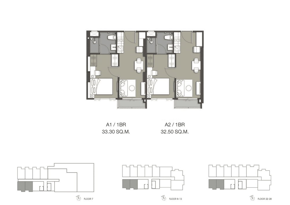 1 Bedroom floor plan