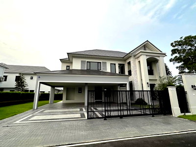 Houses for sale Suwannaphum International Airport : Urgent sale 💥2-story detached house, Perfect Masterpiece Village, Rama 9 - Krungthep Kreetha 👉Add Line @be.easy