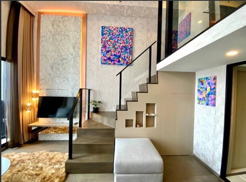 ให้เช่า Park Origin. 1นอน Duplex 47ตร.ม. Line id: @pfagent