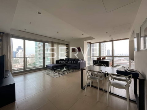 Corner Unit 2 Beds 2 Baths High Fl. 15+ River View The River Private boat to BTS Sapan-Taksin at The River Condo / For Rent