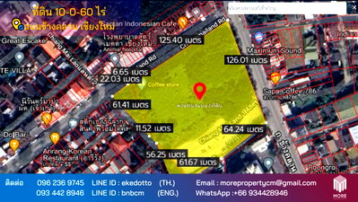 ที่ดิน สำนักงานขนส่งจังหวัดเชียงใหม่ : รหัสทรัพย์ 133LS ขายที่ดินติดถนนช้างคลาน 10 ไร่ 0 งาน 60 ตร.ว. ใกล้หมู่บ้านเชียงใหม่แลนด์
