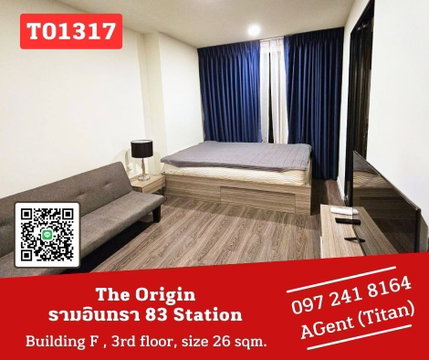 🎯The Origin รามอินทรา 83  ห้องใหม่ ห้องมุมด้วย walk in closet,   เฟอร์ครบ พร้อมอยู่   ชอบต่อรองหน้างานได้