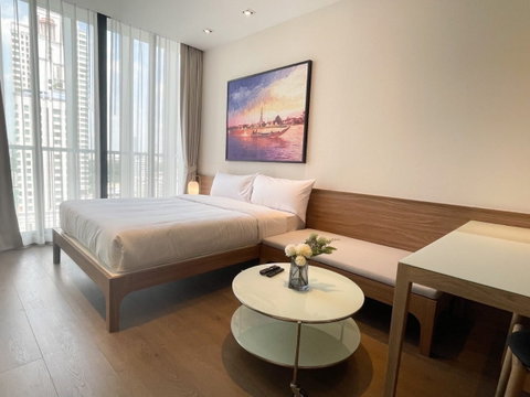 PGPP101 Park Origin Phrom Phong, 10th floor, city view, 29 sq m., studio, 1 bathroom, 22,000 baht. 064-959-8900