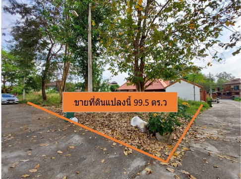 ขายที่ดิน 99.5 ตร.ว (แปลงมุม ติดถนน 2 ด้าน) หมู่บ้านริมน้ำ อำเภอเมือง เชียงใหม่ ต.สันผีเสื้อ  ใกล้วงแหวนรอบนอก หมู่บ้านริมน้ำ  น้ำไฟพร้อม 