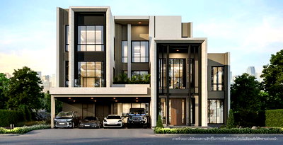 บ้านเดี่ยว ถนนกรุงเทพ-ชลบุรี มอเตอร์เวย์ : Grand Bangkok Boulevard Rama9 - Krungthepkreetha 5 bedrooms, for sale