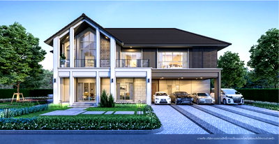 Houses for sale Makro Bangbuathong : Bangkok Boulevard Signature Chaengwattana 4 bedrooms, for sale