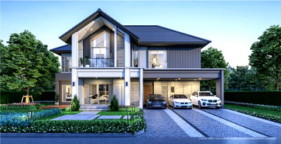Houses for sale Makro Bangbuathong : Bangkok Boulevard Signature Chaengwattana 4 bedrooms, for sale
