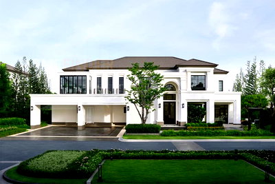 ขายบ้านเดี่ยว : Sansiri Pattanakarn - Super luxury 4 bedroom house with swimming pool, garden in Bang Na, Bangkok 4 bedrooms, for sale