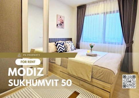 ให้เช่า🔥MODIZ Sukhumvit 50🔥 ตกแต่งสวยครบ พร้อมเฟอร์นิเจอร์ เครื่องใช้ไฟฟ้าครบ ใกล้ BTS อ่อนนุช 