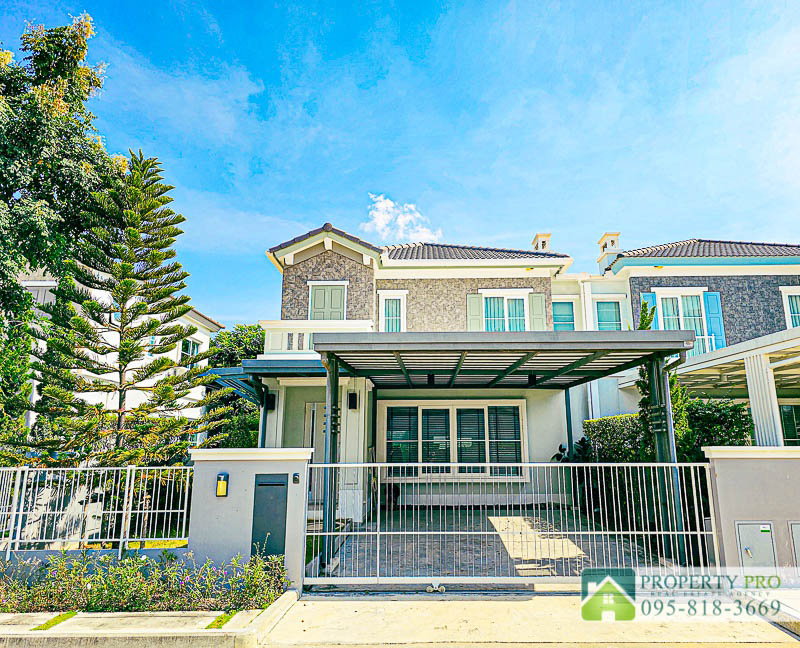 ขายบ้านเดี่ยว : ขาย บ้าน Anya บางนา รามคำแหง 2 บ้านแฝด แบบ 2 ห้องนอน 43 ตรว 146 ตรม สไตล์ French Country สภาพใหม่เอี่ยม เฟอร์นิเจอร์ เครื่องใช้ไฟฟ้าครบ : SL24S-002