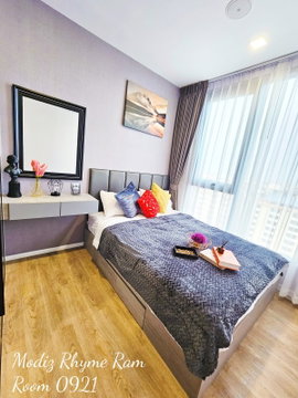 ให้เช่าคอนโด Modiz Rhyme Ramkhamhaeng (โมดิซ ไรห์ม รามคำแหง) ห้องสวย แต่งครบพร้อมอยู่ Fully Furnished, Line ID: @ppagent