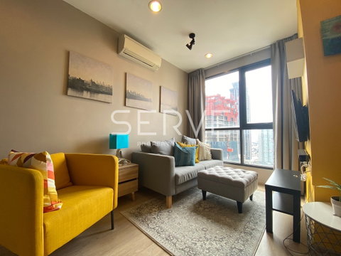 🔥10.5 MB(All in)🔥 -2 Beds 2 Baths 60 sq.m. High Fl. 25+ BTS Ratchathewi 300 m. & BTS Phaya Thai 700 m. at Ideo Q Ratchathewi Condo / For Sale