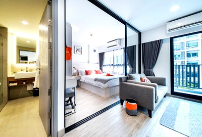 คอนโดให้เช่า : Call : 065-656-9588 Condo Dusit D2 Residence Huahin ใกล้ชายหาดหัวหิน แบบ 1 ห้องนอน ชั้น5 วิวสระว่ายน้ำ และสวนสวย ตกแต่งครบ