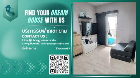 ขายคอนโด 2 ห้องนอน เฟอร์นิเจอและเครื่องใช้ไฟฟ้าครบ ใกล้ Airport Link, ทางด่วน 