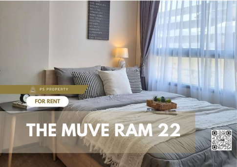 ให้เช่า 💥THE MUVE Ram 22💥 ห้องสวย เฟอร์นิเจอร์และเครื่องใช้ไฟฟ้าครบ พร้อมเข้าอยู่