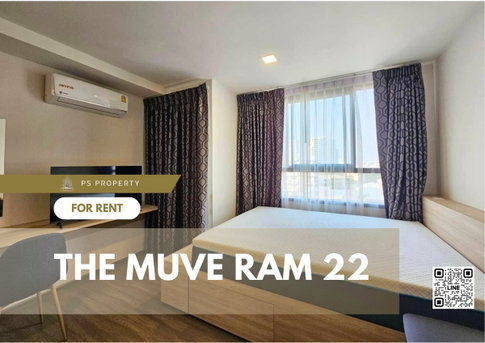 For rent 🌟THE MUVE RAM 22🌟Beautiful room, decorated. Complete with furniture and electrical appliances. 📍Good location, convenient travel.