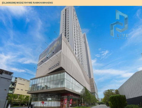 DL24060298 Condo for rent, Modiz Rhyme Ramkhamhaeng near MRT รามคำแหง, ready to move in, call urgently 0653619502 LineID @952jdxxk