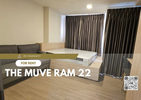 For rent ✨ THE MUVE Ram 22 ✨ furniture, complete electrical appliances, near MRT Ramkhamhaeng.