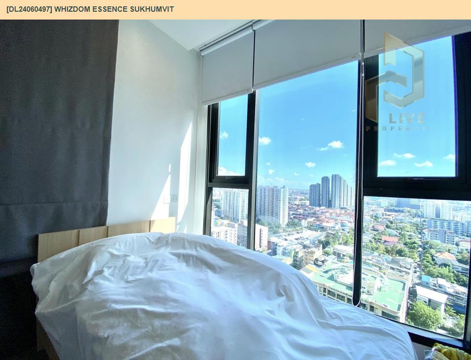 รูป DL24060497 ให้เช่าคอนโด วิสซ์ดอม เอสเซ้นส์ สุขุมวิท (Whizdom Essence Sukhumvit) ใกล้ BTS ปุณณวิธี พร้อมเข้าอยู่ โทรด่วน 0653619502 LineID @952jdxxk - รูปที่ 3/9