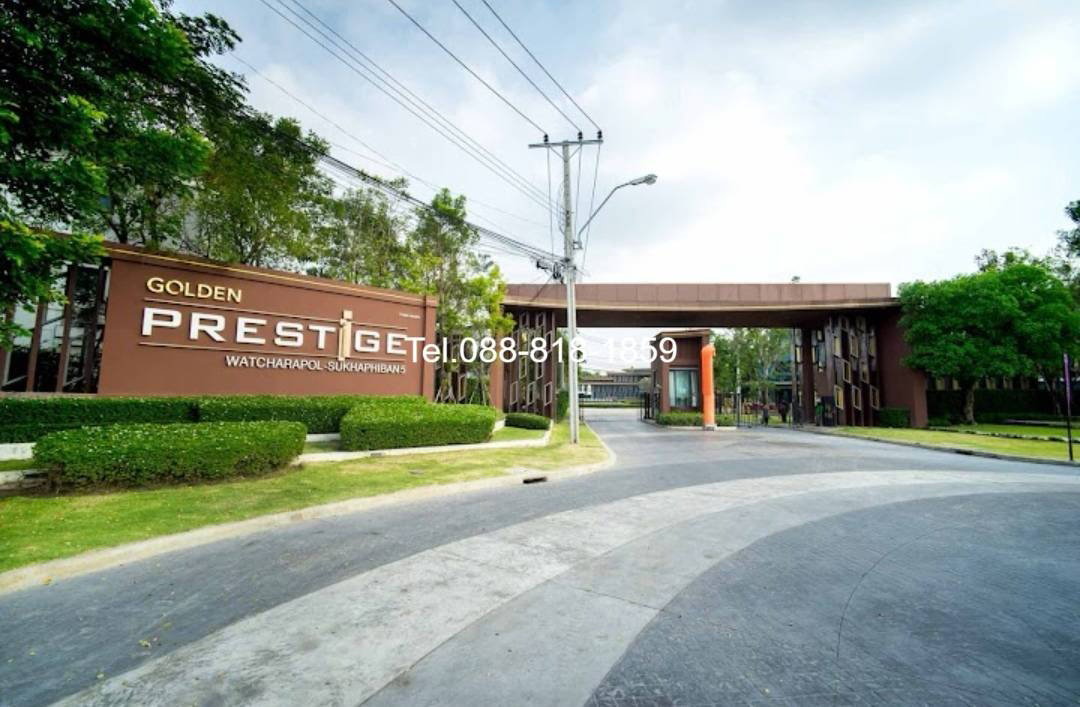 รูป ให้เช่าบ้านเดี่ยว3ชั้น หมู่บ้านโกลเด้น เพรสทีจ วัชรพล-สุขาภิบาล 5 Tel. 099-998-3897 - รูปที่ 36/38