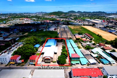 โรงงาน รร.วัดมโนรม : ที่ดินพร้อมสิ่งปลูกสร้าง โรงงาน พร้อมออฟฟิศ หนองขาม ศรีราชา ชลบุรี 