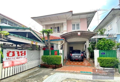 House for sale, Burirom Village, beautiful house, shady, cheapest price in the project. Ramintra-Khubon 41