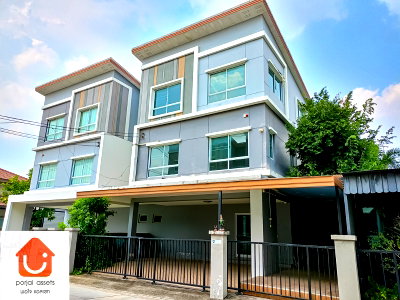 ขายบ้านเดี่ยว : ✨ขายบ้านแฝดหลังใหญ่ 🏡 คาซ่า แกรนด์ ราชพฤกษ์-พระราม 5 บ้านแฝดหลังใหญ่ 3 ชั้น แบบ 4 ห้องนอน🛏️ ขนาด 38.8 ตร.วา