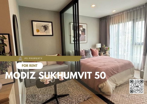 ให้เช่า 🔥 MODIZ Sukhumvit 50 🔥 ห้องตกแต่งสวยครบ พร้อมเฟอร์นิเจอร์ เครื่องใช้ไฟฟ้าครบ ใกล้ BTS อ่อนนุช