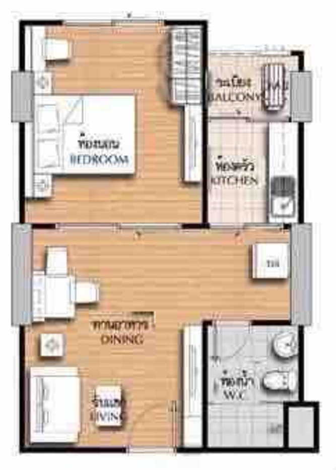 รูป ให้เช่า 1-bed ชั้น9 ตึก Center คอนโด ศุภาลัย เวอเรนด้า รัชวิภาประชาชื่น ทิศเหนือ 🆔 line: eyannie - รูปที่ 8/8