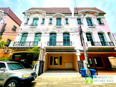Townhouses for sale Department of Mental Health : TownHome for Sale Baan Klang Muang Monte Carlo Ratcha Wipha, area 21 Sqw 169 Sqm Near SRT Wat Samian Nari, Kasetsart University, Pracha : EL24S-039 