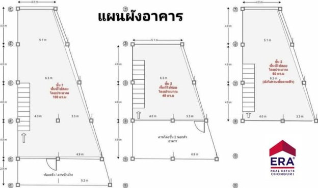 รูป ขาย อาคารพาณิชย์ ติดถนน 2 ด้าน เด่น เห็นชัดทั้งตึก โซนศรีราชา (HL.25787) - รูปที่ 4/16